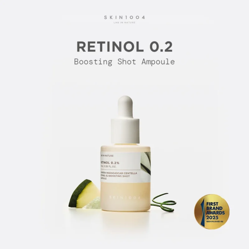 SKIN1004 Madagascar Centella Retinol 0.2 Boosting Shot Ampoule, 9ml