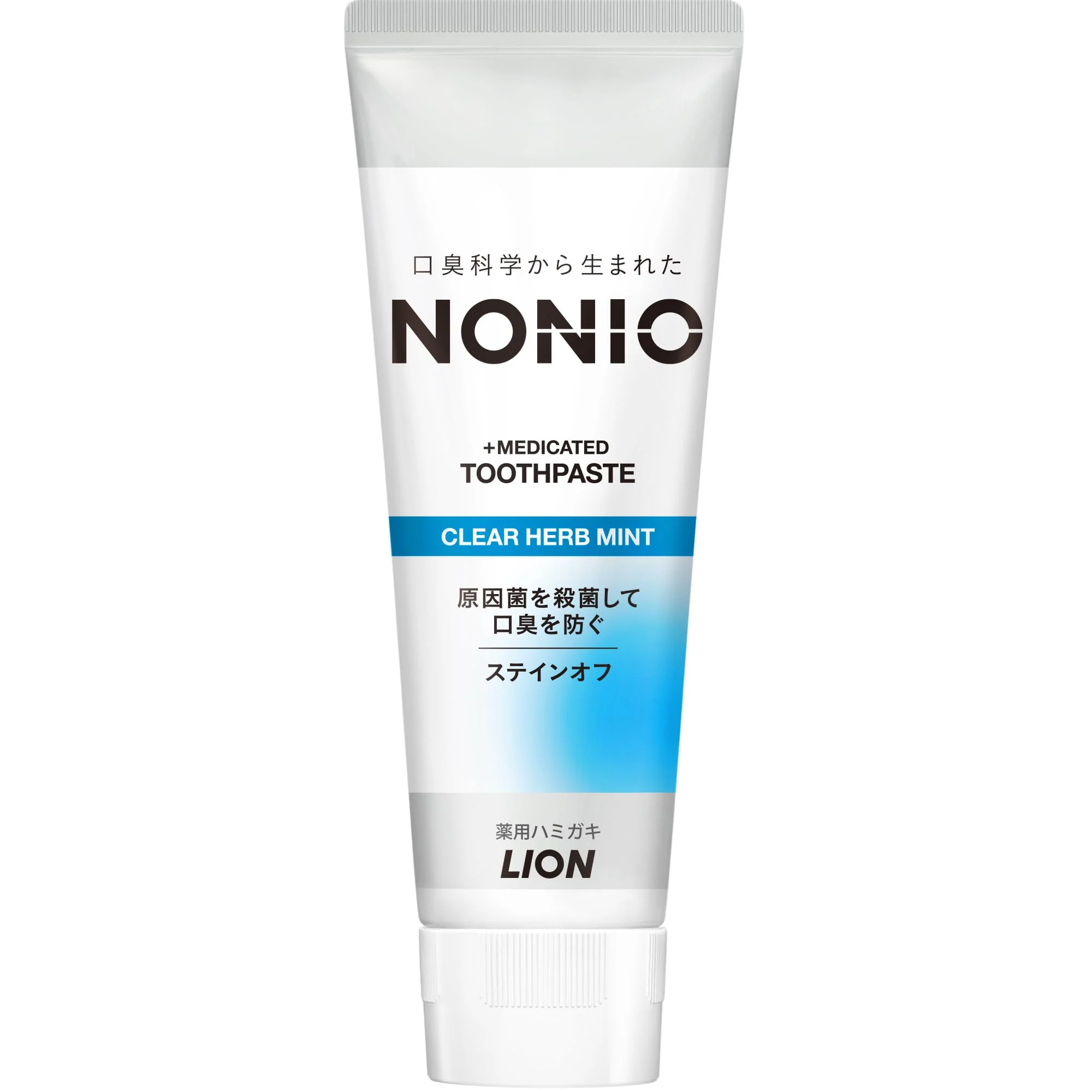 LION Nonio Medicated Toothpaste Clear Herb Mint, 130g