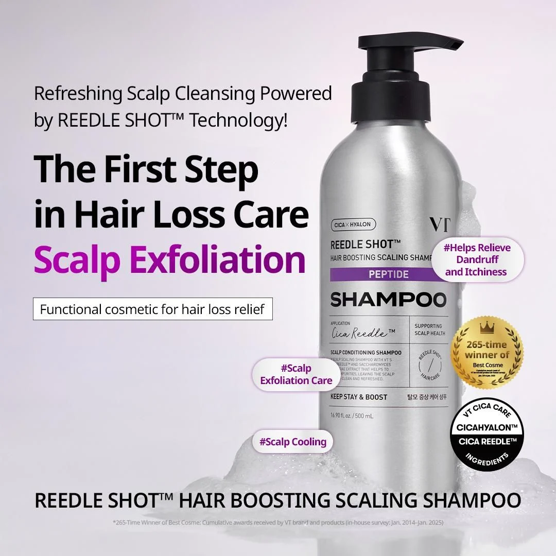 VT Cosmetics Reedle Shot Hair Boosting Scaling Shampoo, 500ml — изображение 3