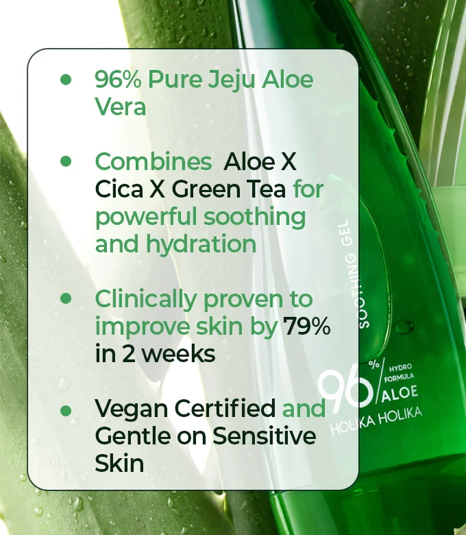 Holika Holika Aloe Hydro Formula 96% Soothing Gel, 250ml — изображение 5