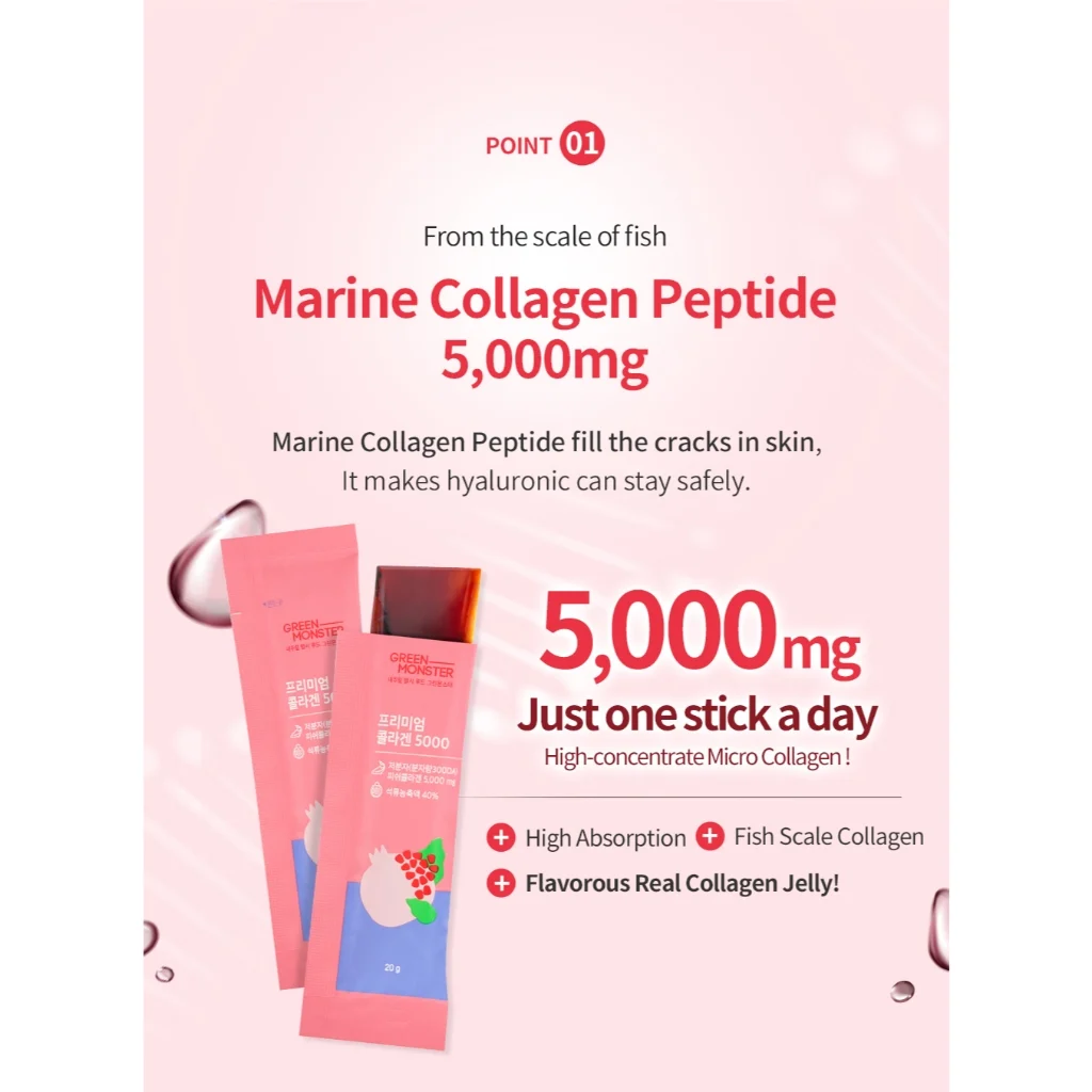 Green Monster Premium Collagen 5000, 15 Sticks — изображение 4